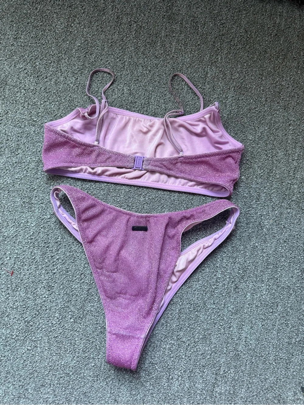 Lilac Sparkle Triangl Bikini Set